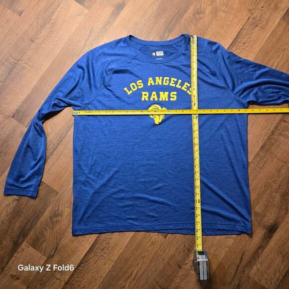 Blue and yellow team apparel Los Angeles Rams long sleeve size XXL - Picture 3 of 5